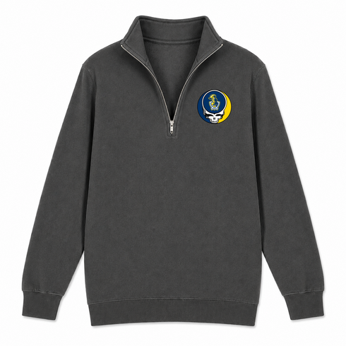 Newumann - Premium Grateful Dead Quarter-Zip Pullover - Charcoal - 6