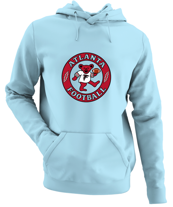 Atlanta Football Dancing Bear - Premium Grateful Dead Hoodie - Light Blue