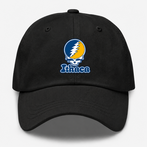 Ithaca Stealie Premium Unisex Dad Hat — Design: Ithaca College — Black