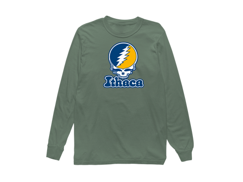 Ithaca Stealie Premium Unisex Long-Sleeve — Design: Ithaca College — Light Green