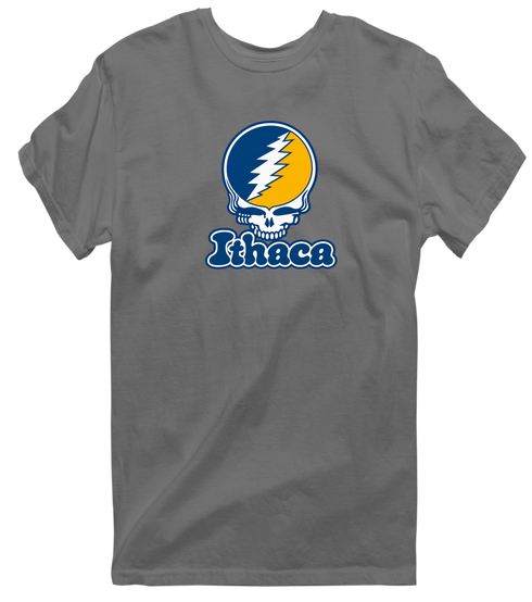 Ithaca Stealie Premium Unisex T-Shirt — Design: Ithaca College — Charcoal