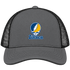 Ithaca Stealie Premium Unisex Trucker Cap — Design: Ithaca College — Charcoal/Black