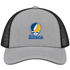 Ithaca Stealie Premium Unisex Trucker Cap — Design: Ithaca College — Heather Grey/Black