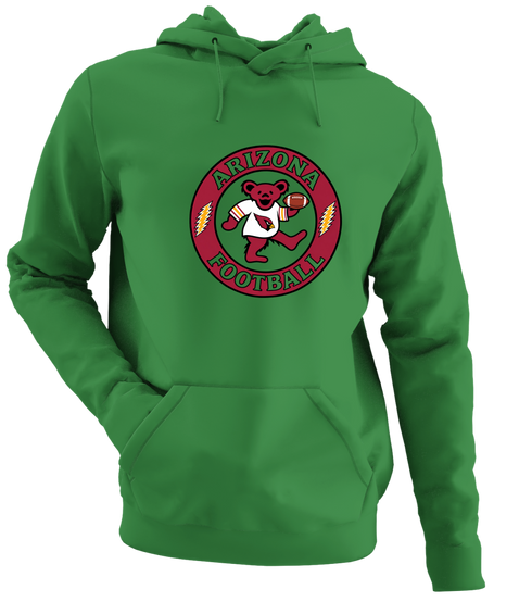 Arizona Football Dancing Bear - Premium Grateful Dead Hoodie - Irish Green
