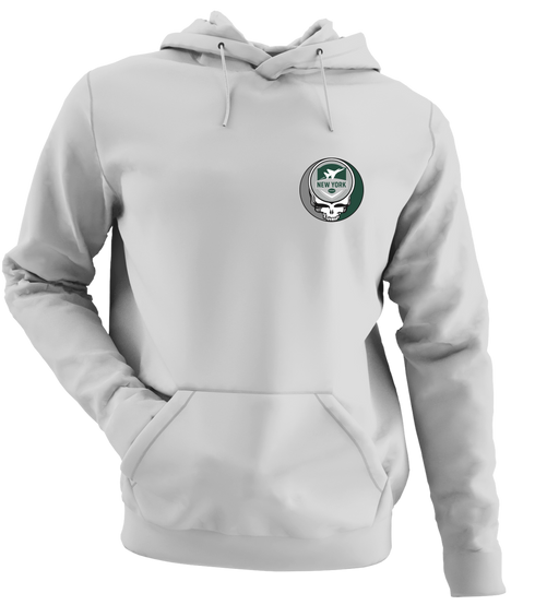 New York Football - Premium Grateful Dead Left Chest Hoodie - Sport Grey - 9