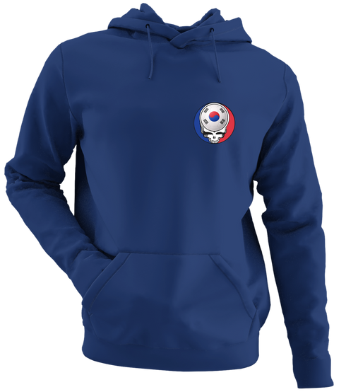 South Korea FIFA World Cup - Premium Grateful Dead Left Chest Hoodie - Navy - 2