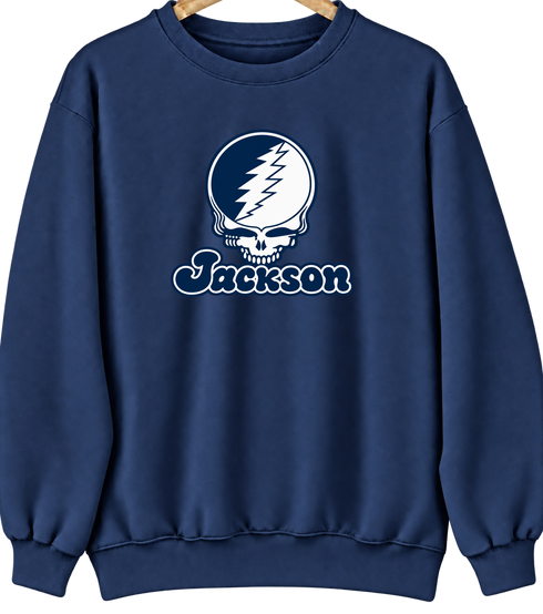 Jackson Stealie Premium Unisex Crewneck — Design: Jackson State University — Navy