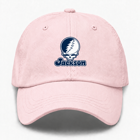 Jackson Stealie Premium Unisex Dad Hat — Design: Jackson State University — Pink