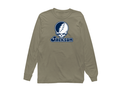 Jackson Stealie Premium Unisex Long-Sleeve — Design: Jackson State University — Sandstone