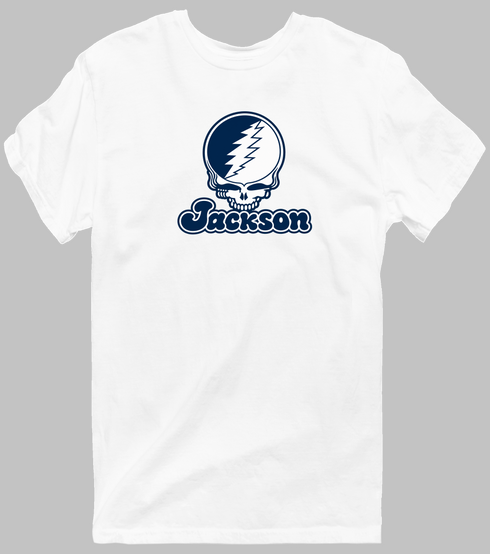 Jackson Stealie Premium Unisex T-Shirt — Design: Jackson State University — White