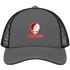 Jacksonville Stealie Premium Unisex Trucker Cap — Design: Jacksonville State University — Charcoal/Black