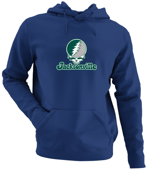 Jacksonville Stealie Premium Unisex Hoodie — Design: Jacksonville University — Navy