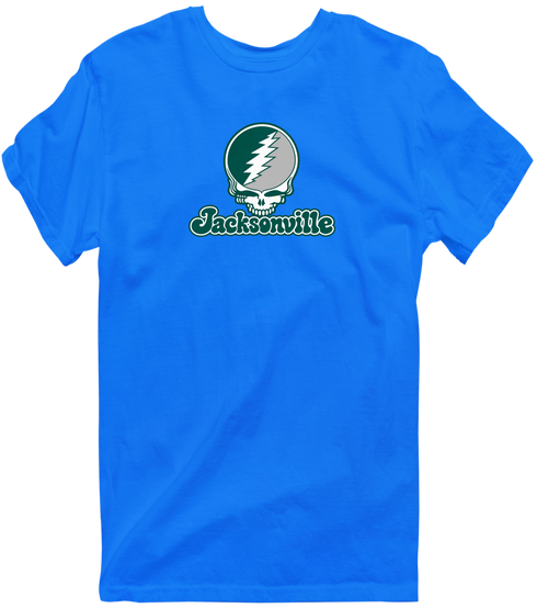 Jacksonville Stealie Premium Unisex T-Shirt — Design: Jacksonville University — Royal
