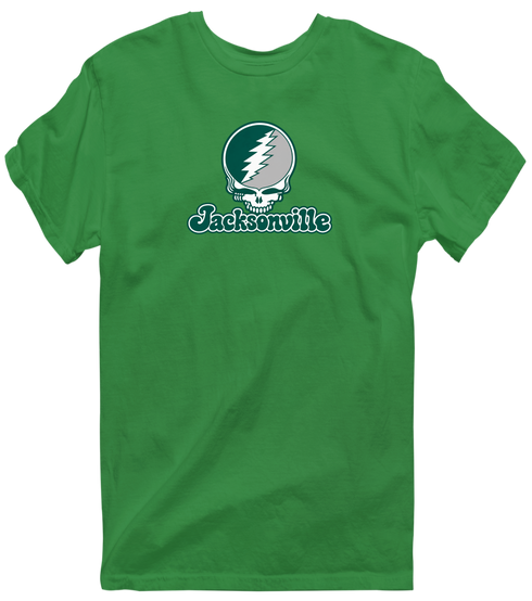 Jacksonville Stealie Premium Unisex T-Shirt — Design: Jacksonville University — Irish Green