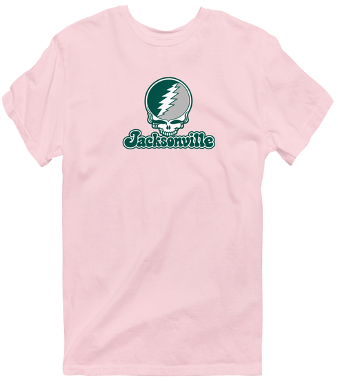 Jacksonville Stealie Premium Unisex T-Shirt — Design: Jacksonville University — Light Pink