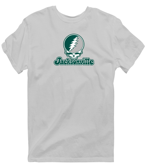Jacksonville Stealie Premium Unisex T-Shirt — Design: Jacksonville University — Sport Grey