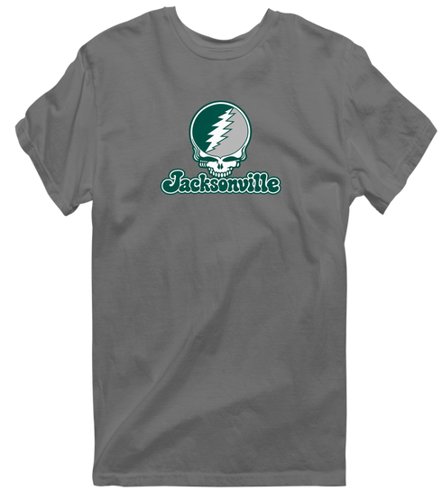 Jacksonville Stealie Premium Unisex T-Shirt — Design: Jacksonville University — Charcoal