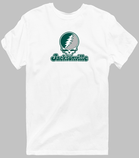 Jacksonville Stealie Premium Unisex T-Shirt — Design: Jacksonville University — White