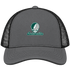 Jacksonville Stealie Premium Unisex Trucker Cap — Design: Jacksonville University — Charcoal/Black