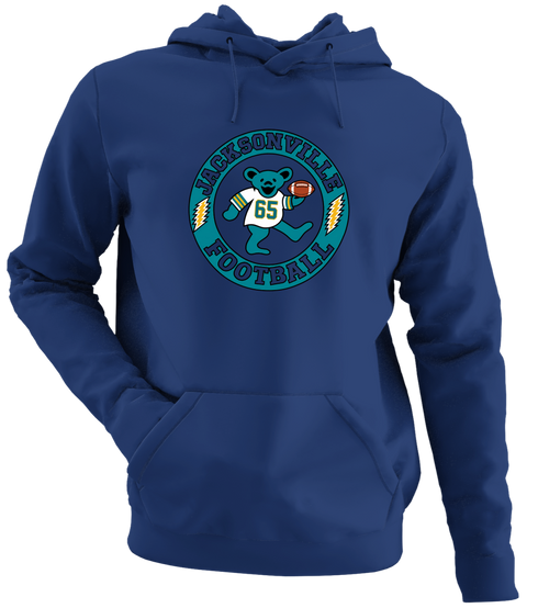 Jacksonville Football Dancing Bear Premium Hoodie — Jacksonville Jaguars — Navy