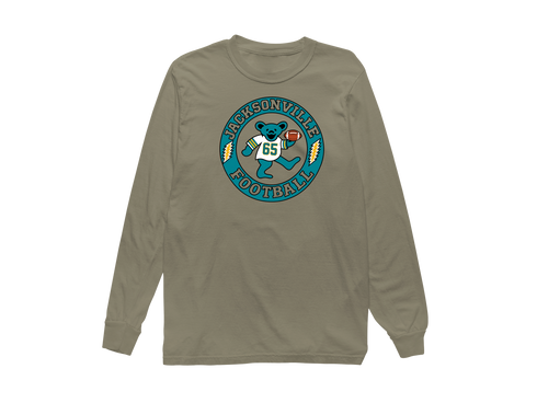 Jacksonville Football Dancing Bear Premium Long-Sleeve — Jacksonville Jaguars — Sandstone