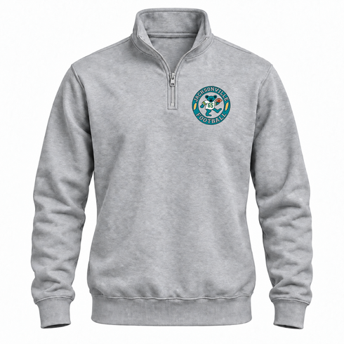 Jacksonville Football Dancing Bear Premium Quarter-Zip — Jacksonville Jaguars — Sport Grey