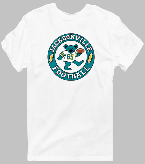 Jacksonville Football Dancing Bear Premium T-Shirt — Jacksonville Jaguars — White
