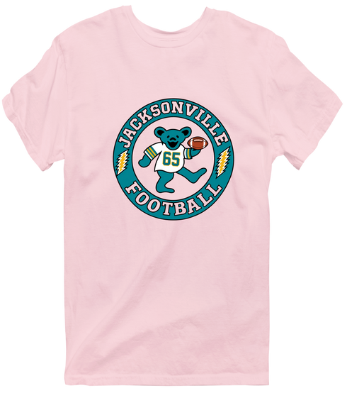 Jacksonville Football Dancing Bear Premium T-Shirt — Jacksonville Jaguars — Light Pink