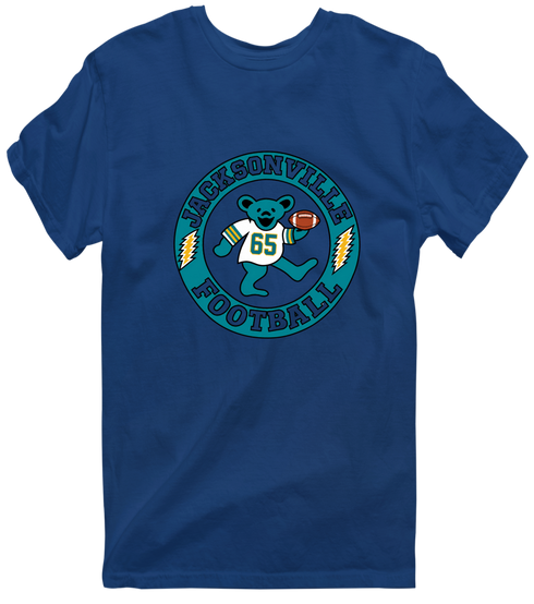 Jacksonville Football Dancing Bear Premium T-Shirt — Jacksonville Jaguars — Navy