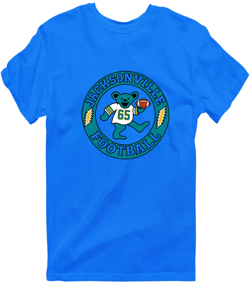 Jacksonville Football Dancing Bear Premium T-Shirt — Jacksonville Jaguars — Royal