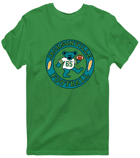 Jacksonville Football Dancing Bear Premium T-Shirt — Jacksonville Jaguars — Irish Green