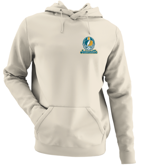 Jacksonville Helmet Stealie Premium Unisex Hoodie — Jacksonville Jaguars — Sand