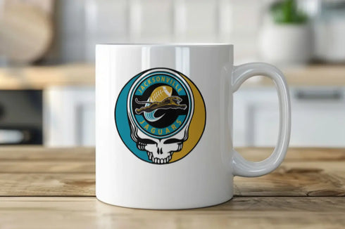 Grateful Dead - Jacksonville Jaguars Stealie 15 Ounce Coffee Mug - StealieShop