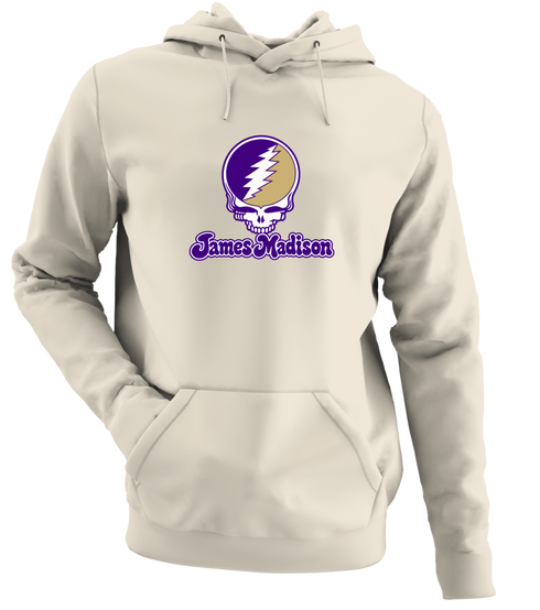 James Madison Stealie Premium Unisex Hoodie — Design: James Madison University — Sand