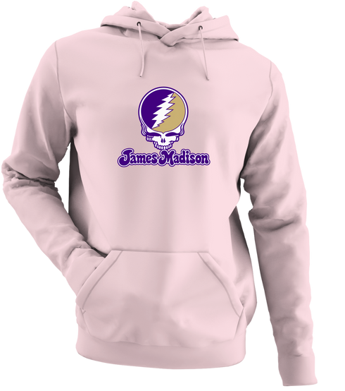 James Madison Stealie Premium Unisex Hoodie — Design: James Madison University — Light Pink