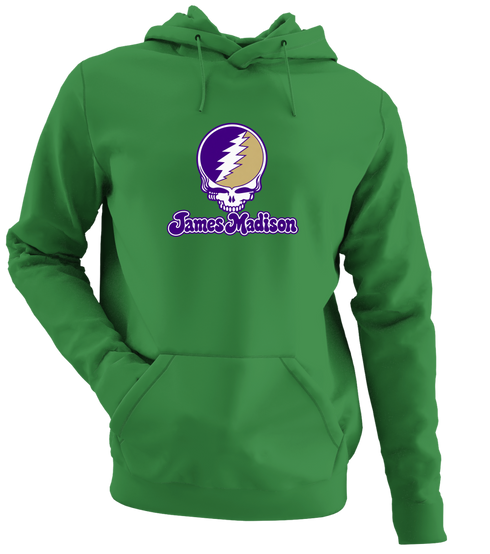 James Madison Stealie Premium Unisex Hoodie — Design: James Madison University — Irish Green