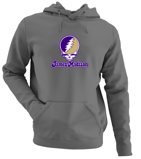 James Madison Stealie Premium Unisex Hoodie — Design: James Madison University — Charcoal
