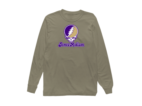 James Madison Stealie Premium Unisex Long-Sleeve — Design: James Madison University — Sandstone