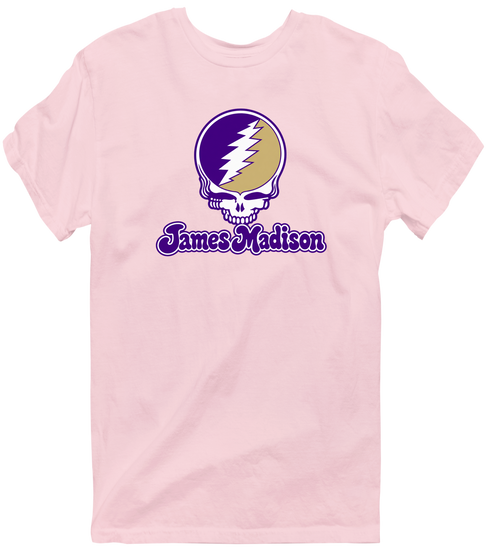 James Madison Stealie Premium Unisex T-Shirt — Design: James Madison University — Light Pink