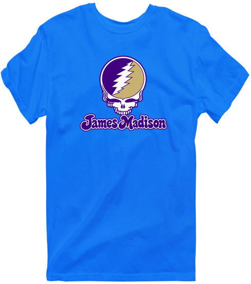 James Madison Stealie Premium Unisex T-Shirt — Design: James Madison University — Royal