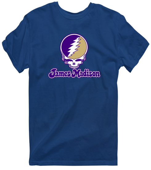 James Madison Stealie Premium Unisex T-Shirt — Design: James Madison University — Navy