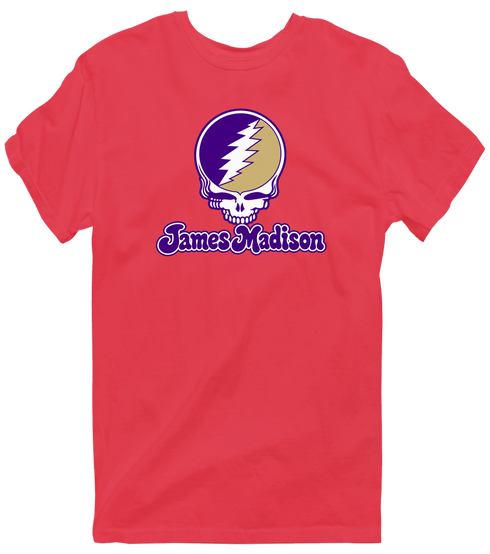 James Madison Stealie Premium Unisex T-Shirt — Design: James Madison University — Heather Red