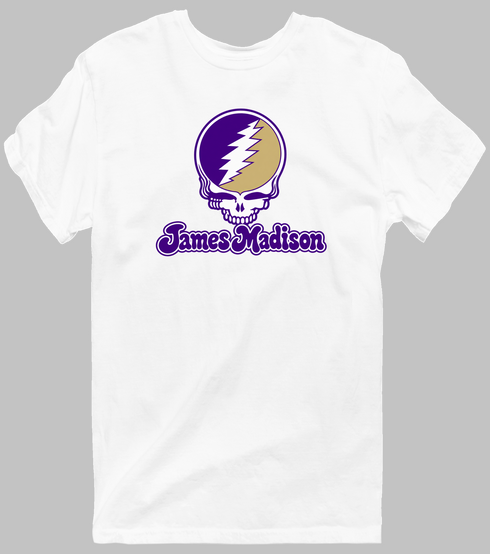James Madison Stealie Premium Unisex T-Shirt — Design: James Madison University — White