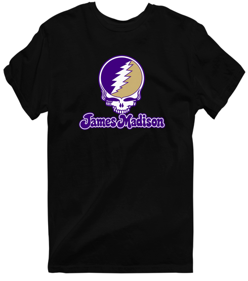 James Madison Stealie Premium Unisex T-Shirt — Design: James Madison University — Black