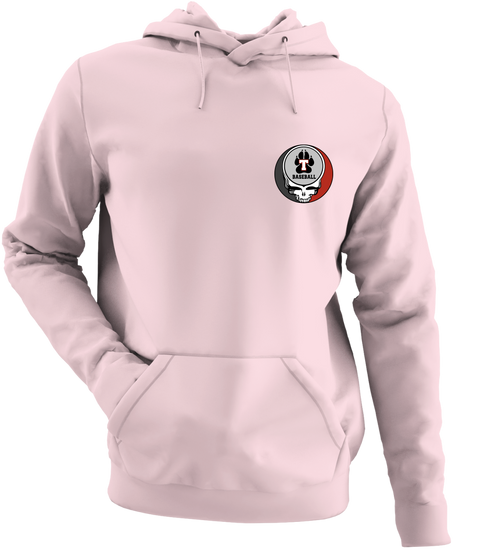 Thomas Baseball - Premium Grateful Dead Left Chest Hoodie - Light Pink