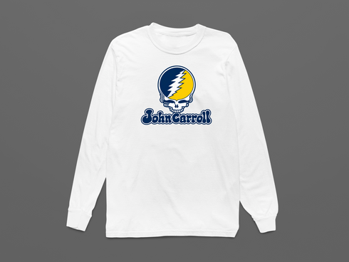 John Carroll Stealie Premium Unisex Long-Sleeve — Design: John Carroll University — White