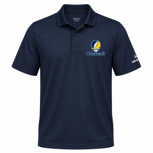 John Carroll Stealie Premium Unisex Polo — Design: John Carroll University — Navy