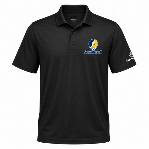John Carroll Stealie Premium Unisex Polo — Design: John Carroll University — Black