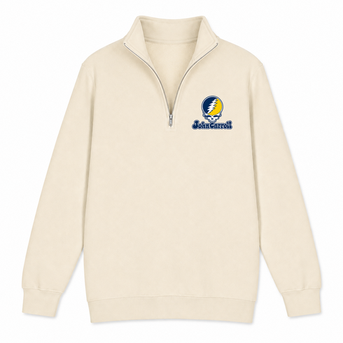John Carroll Stealie Premium Unisex Quarter-Zip — Design: John Carroll University — Sand