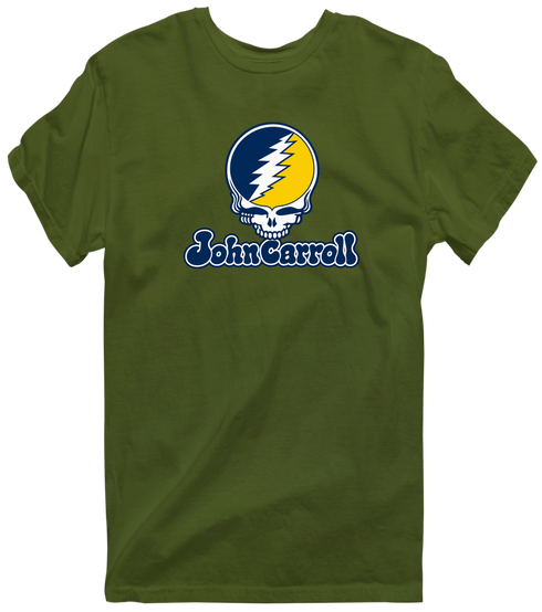 John Carroll Stealie Premium Unisex T-Shirt — Design: John Carroll University — Military Green